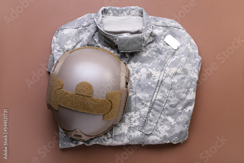 Military uniform, tag and h...