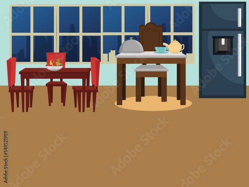 Dining Room Table Kitchen Scene