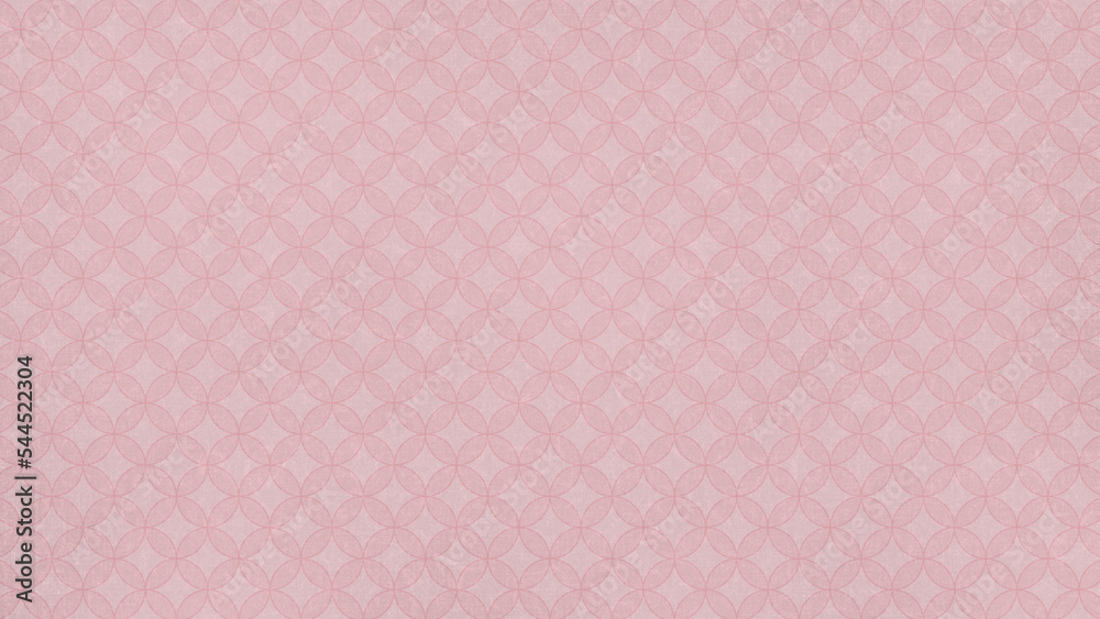 七宝の文様が一面に入った和紙風の背景素材・テクスチャ　8K UHDサイズ　赤・ピンク・桃色　春