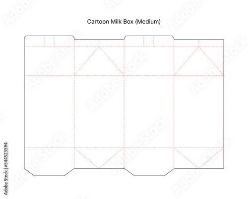 Cartoon Milk Box Diecut - Medium