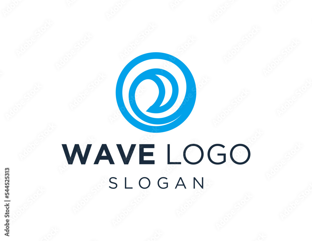 Logo design about Wave on a white background. made using the CorelDraw application.