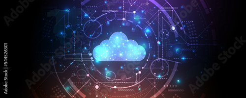 global communication network and technology concept cloud concept background