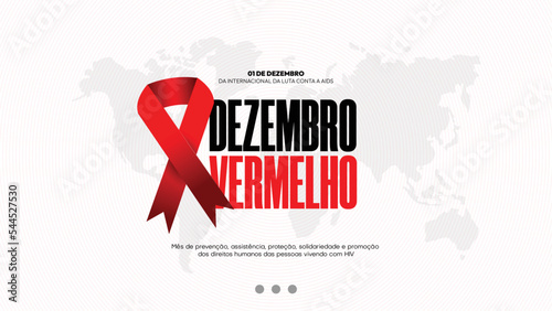 dezembro vermelho imple banner template in brazil photo
