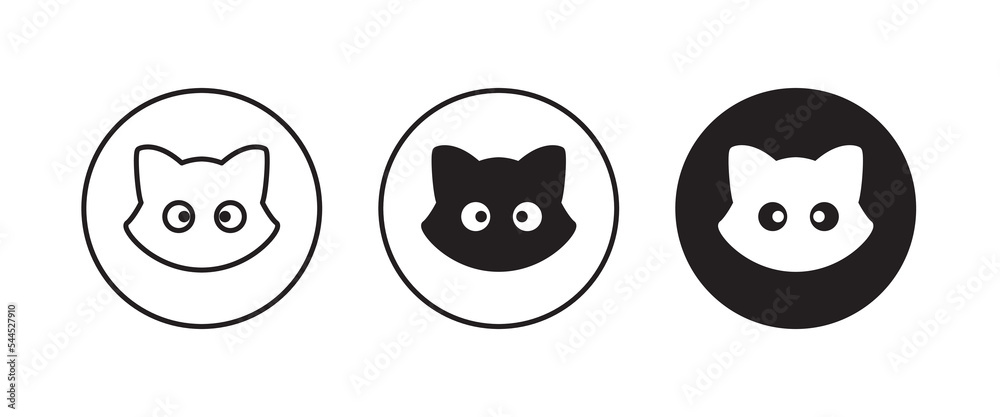 Premium Vector  Peeking cat health icon