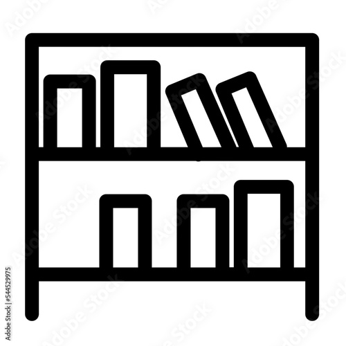 Book Shelves Books Interior Study Icon