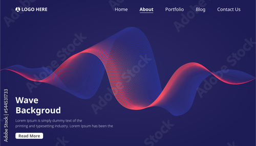 Abstract colorful wave background