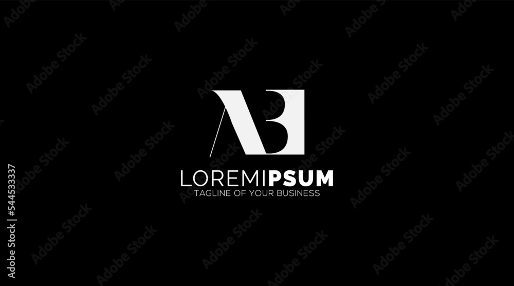 Obraz premium Abstract letter AB vector logo design illustration