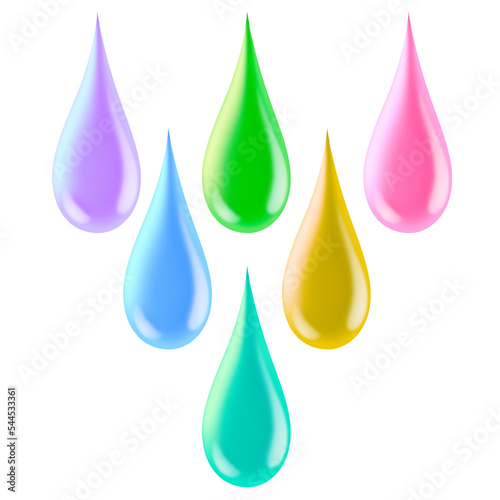 drops of water on a transparent background