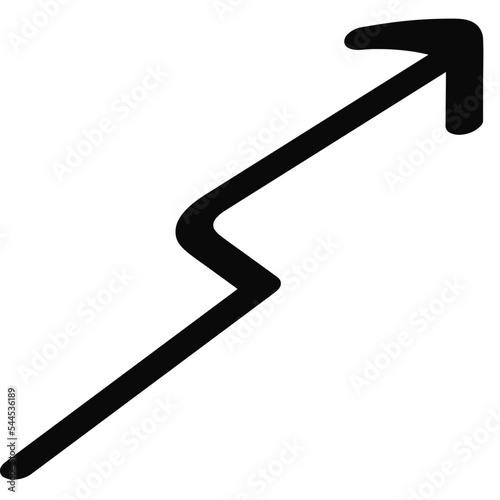 Arrow line hand drawn illustration