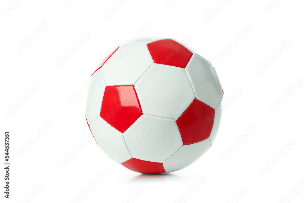Red and white football ball isolated on white background Red and white football ball isolated on white background