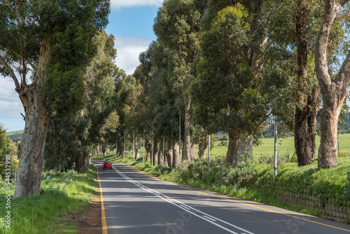 Racecourse Road, road M13, on the outskirts of Durbanville