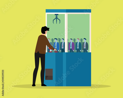 Recruitment, employment agency 2d vector illustration concept for banner, website, illustration, landing page, flyer, etc