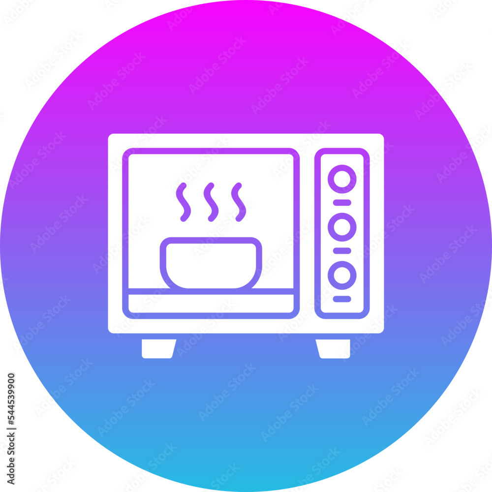 Microwave Gradient Circle Glyph Inverted Icon Microwave Gradient Circle Glyph Inverted Icon