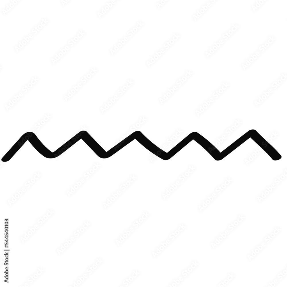 Zigzag line hand drawn illustration Zigzag line hand drawn illustration