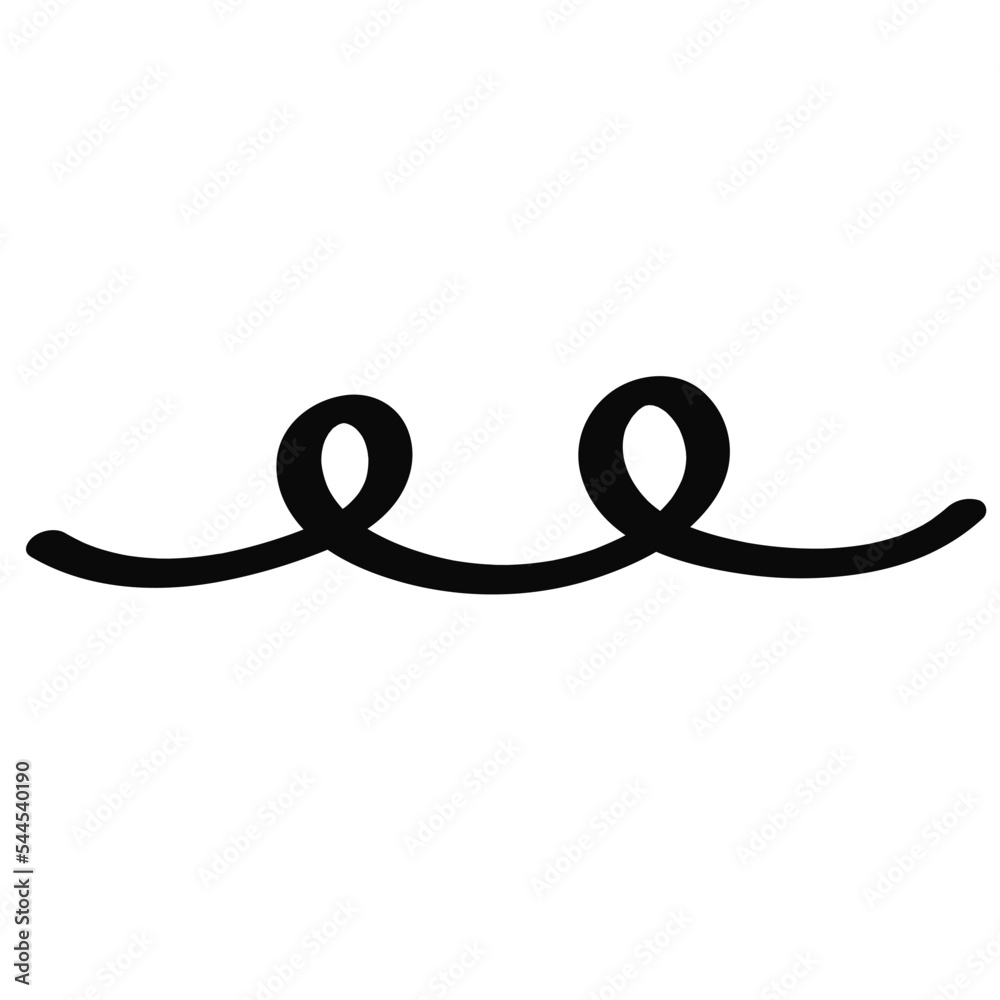 Twisted line hand drawn illustration Twisted line hand drawn illustration