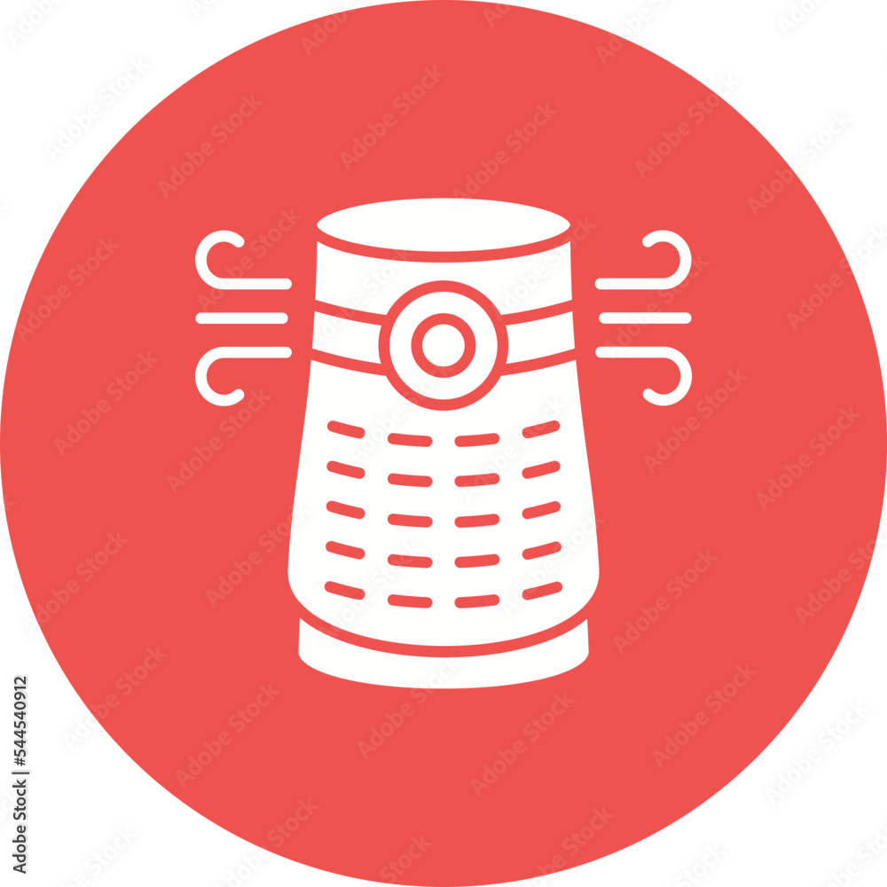 Air Purifier Multicolor Circle Glyph Inverted Icon Air Purifier Multicolor Circle Glyph Inverted Icon