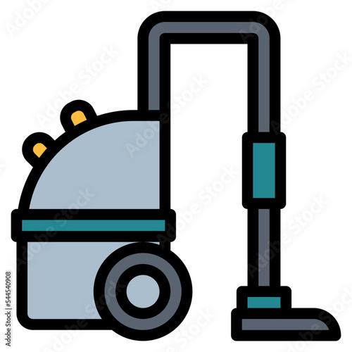vacuum cleaner filled outline icon style