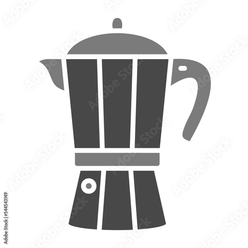 Coffee Maker Greyscale Glyph Icon © Maan Icons