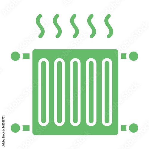 Central Heating Multicolor Glyph Icon