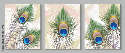 Abstract art design, set of modern creative illustrations. Vector.