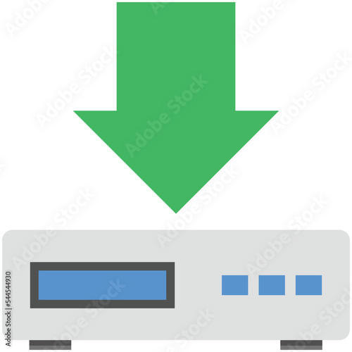 Cd Player Arrow Flat Illustration