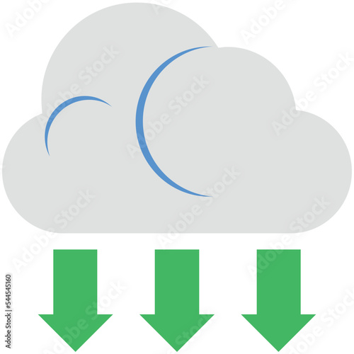 Raining Flat Illustration