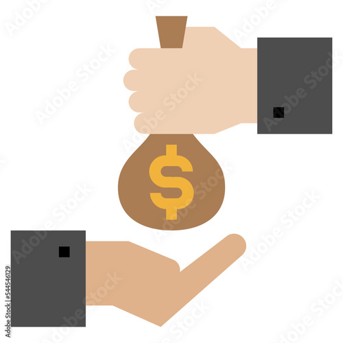 sponsor flat icon 