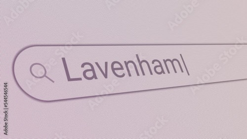 Search Bar Lavenham 
Close Up Single Line Typing Text Box Layout Web Database Browser Engine Concept photo