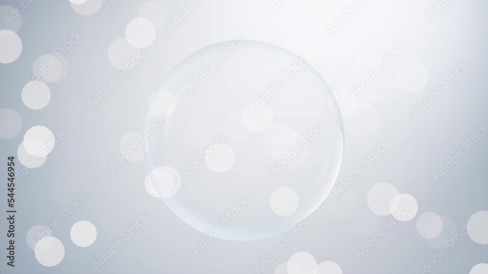 Transparent bubble with blue background, 3d rendering. Transparent bubble with blue background, 3d rendering.