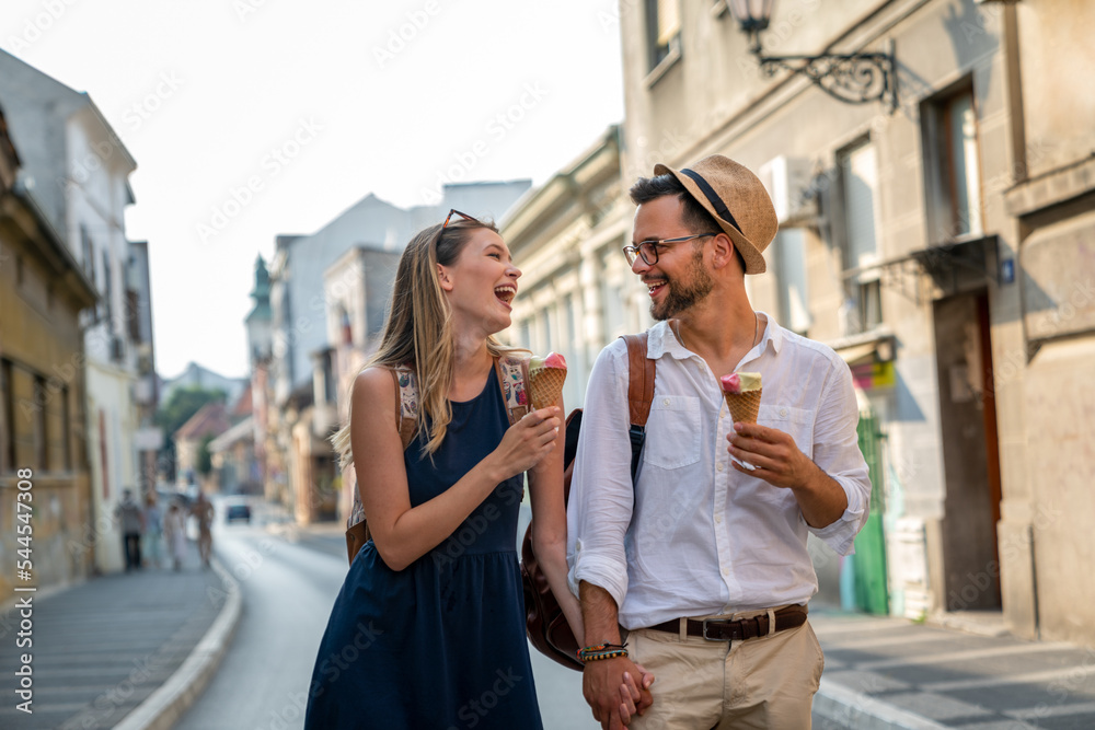 Portrait of happy couple having date and fun on vacation. People travel happiness concept. Portrait of happy couple having date and fun on vacation. People travel happiness concept.