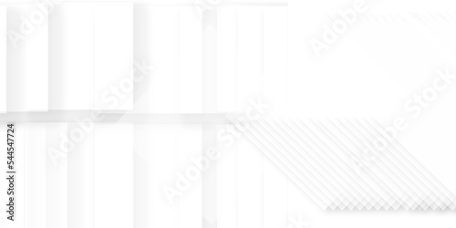Background with squares . vector Illustration and graphic background abstract white and geometric texture, clean white color gradient grid squares lines and shiny groove of tiles art .