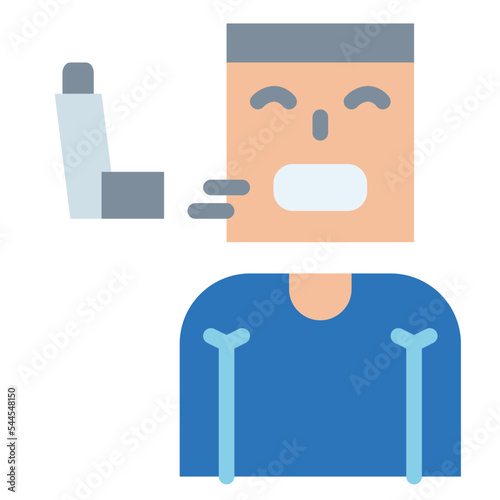 inhaler flat icon style