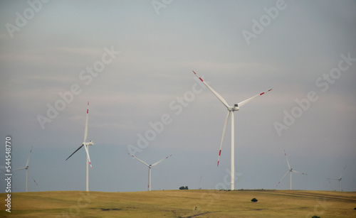 Wind farm in the field