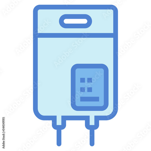 saline two tone icon style