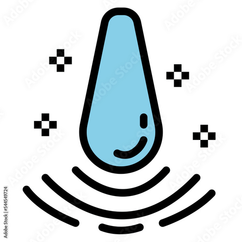 waterdrop filled outline icon style