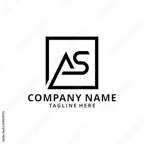 Illustration AS,SA Letter simple Linked Premium Logo