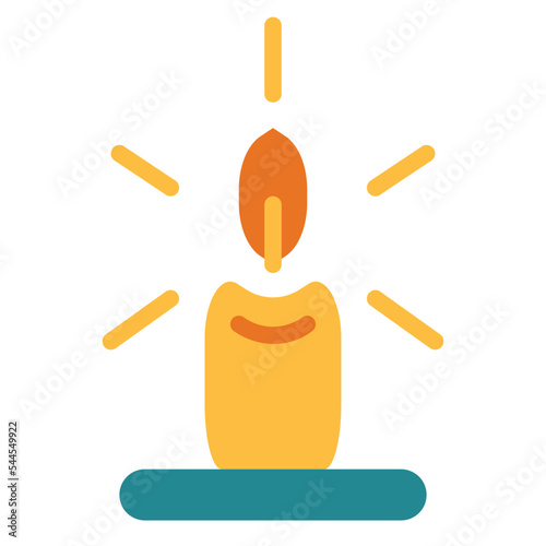 candle flat icon style