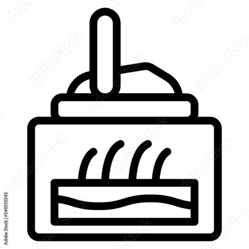depilation line icon style