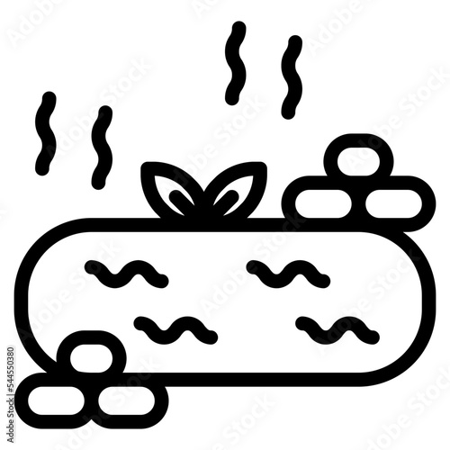 hot spring line icon style