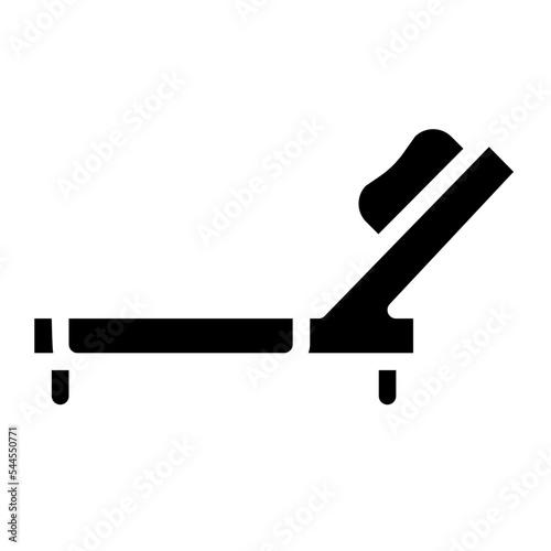 Print op canvas deck chair glyph icon style