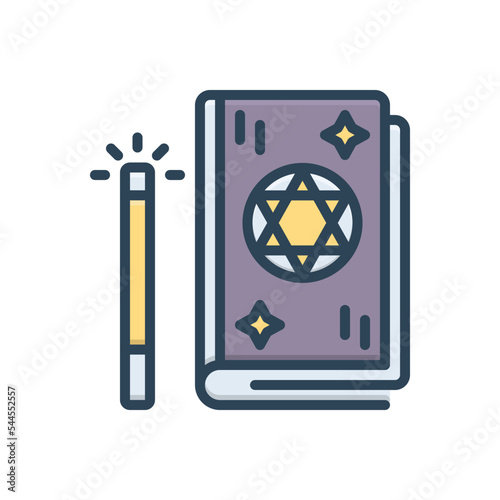 Color illustration icon for spell