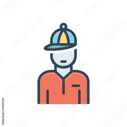 Color illustration icon for adolescent