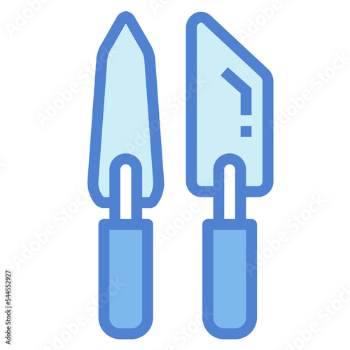 trowel two tone icon style