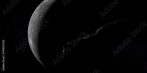 Oumuamua, interstellar object, orbiting near Mercury planet photo