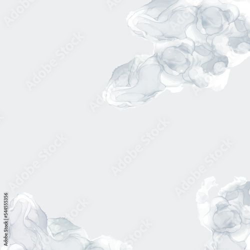 Pastel cyan mint liquid marble watercolor background with gold lines and brush stains. Teal marbled alcohol ink drawing effect. Vector illustration backdrop, watercolour wedding invitation