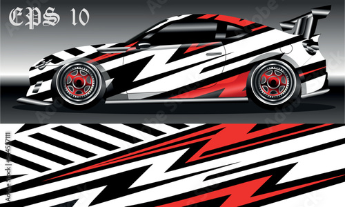 car wrap abstract racing graphic background for vinyl wrap and stickers