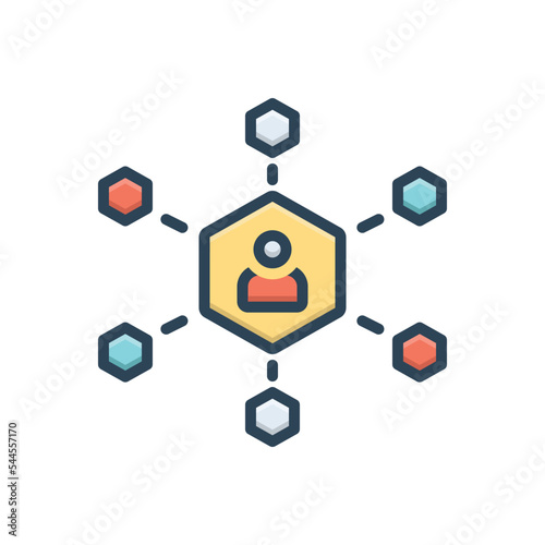 Color illustration icon for attribute