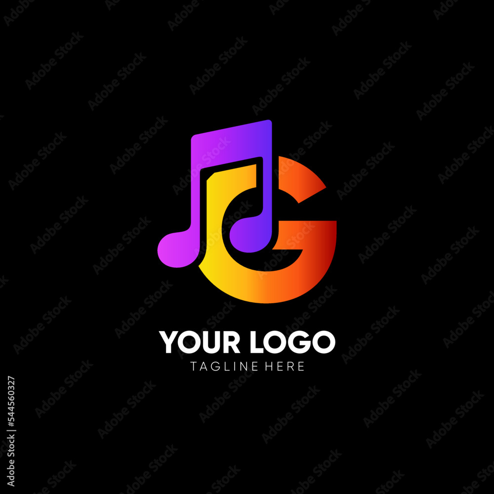 Letter G Music Logo Design Vector Icon Graphic Emblem Illustration Letter G Music Logo Design Vector Icon Graphic Emblem Illustration