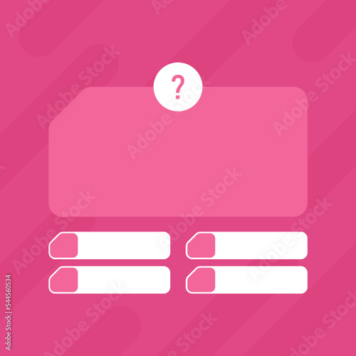Quiz and game show template. Question and answers design.