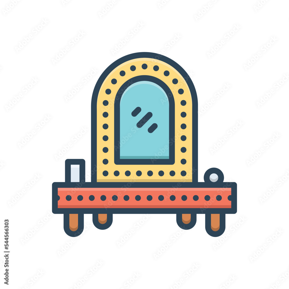Naklejka premium Color illustration icon for broadway